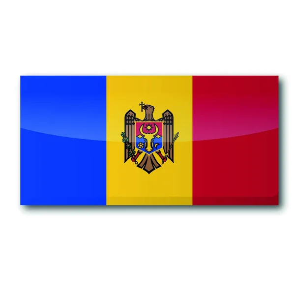 Moldaviens Flagga Vektorillustration — Stock vektor