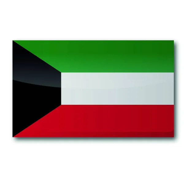 Σημαία Του Kuwait Διανυσματική Απεικόνιση — Διανυσματικό Αρχείο