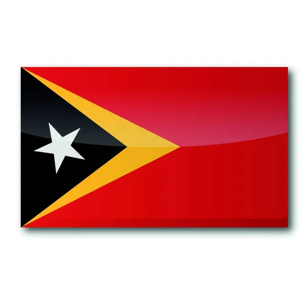 Bandiera Timor Est Illustrazione Vettoriale — Vettoriale Stock