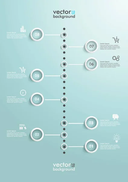 Conception Chronologique Avec Des Anneaux Sur Fond Gris Fichier Vectoriel — Image vectorielle