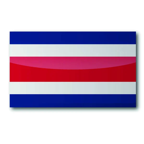 Kostarická Vlajka — Stockový vektor