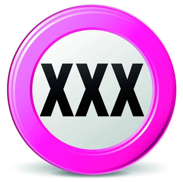 Διανυσματική Απεικόνιση Του Xxx Εικονίδιο Λευκό Φόντο — Διανυσματικό Αρχείο