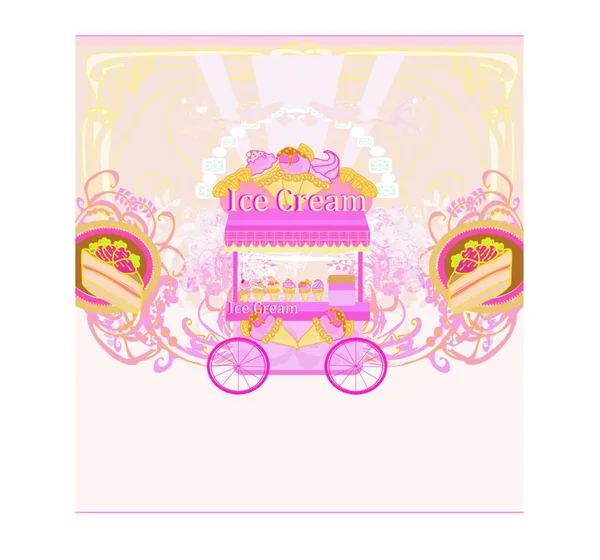 Candy Store Abstract Retro Card — 스톡 벡터