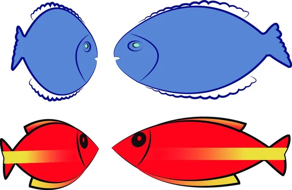 Декоративні Акваріумні Рибки Векторні Ілюстрації — стоковий вектор
