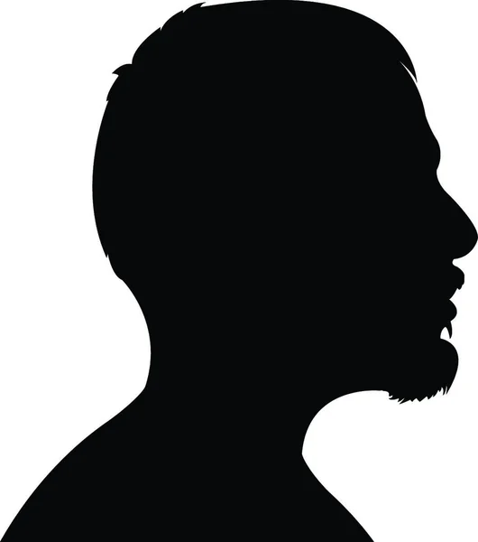 Silhouette Eines Mannes Kopf — Stockvektor