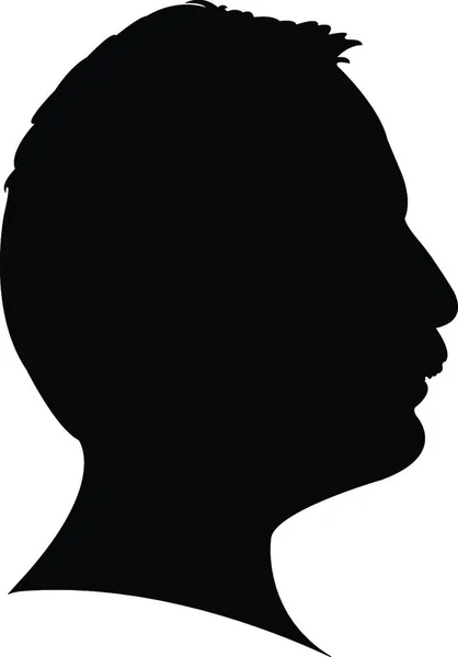 Ein Mann Kopf Silhouette — Stockvektor