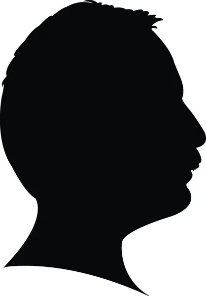 Une Silhouette Tête Homme — Image vectorielle