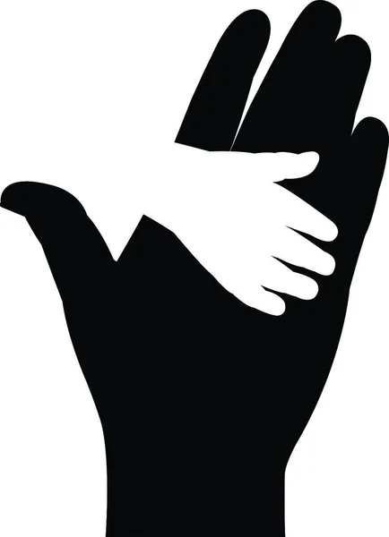 Aider Les Mains Illustration Vectorielle Sur Fond Noir — Image vectorielle