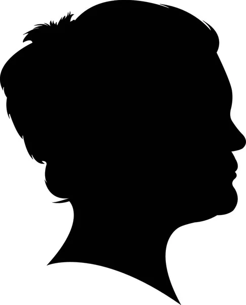 Vrouwelijke Hoofd Silhouet Vector — Stockvector