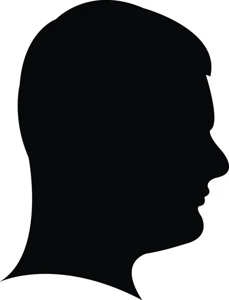 Une Silhouette Tête Homme — Image vectorielle