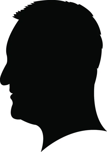 Une Silhouette Tête Homme — Image vectorielle