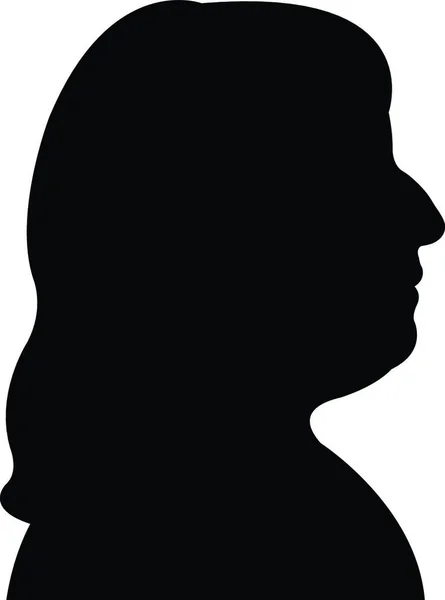 Vrouwelijke Hoofd Silhouet Vector — Stockvector