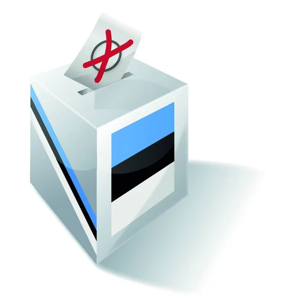 Caja Selección Estonia Derecho Voto — Vector de stock