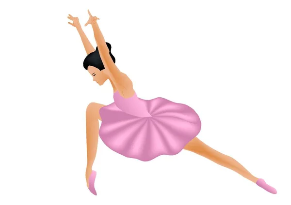 Balett Danser Isolerad Vit Bakgrund — Stock vektor