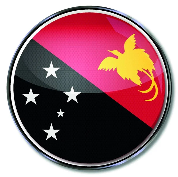 Pulsante Papua Nuova Ghinea — Vettoriale Stock