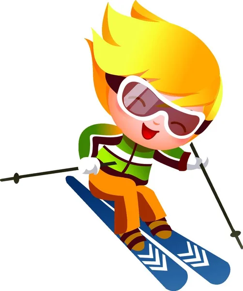 Illustration Vectorielle Homme Avec Snowboard — Image vectorielle