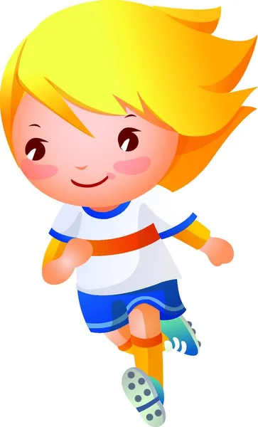Ilustrace Chlapce Hrajícího Hračkou — Stockový vektor