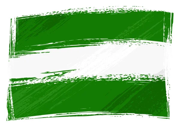 Andalusien Flagga Skapad Grunge Stil — Stock vektor