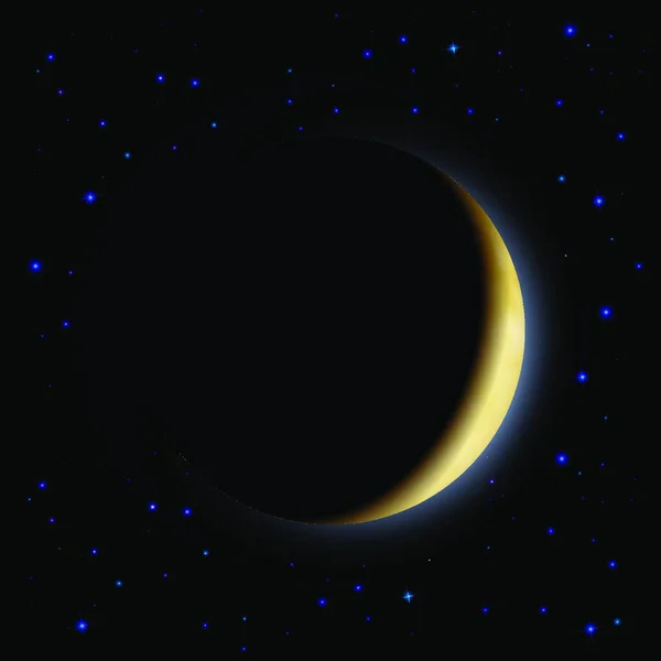 Eclipse Parcial Luna Espacio Las Sombras — Vector de stock