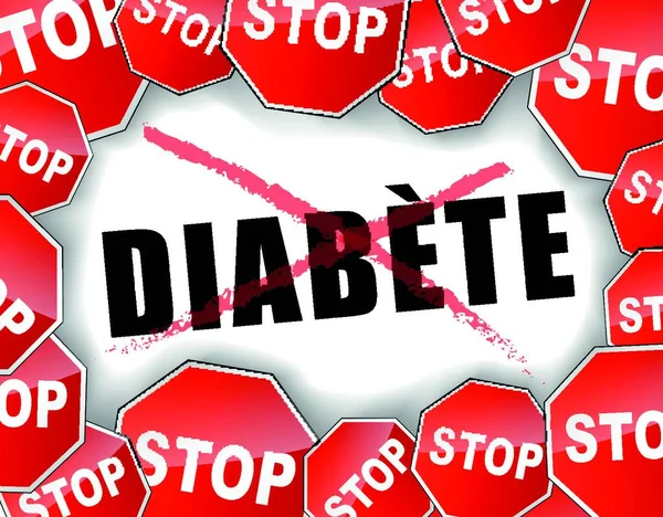 Ilustración Vectorial Del Concepto Stop Diabetes Background — Vector de stock