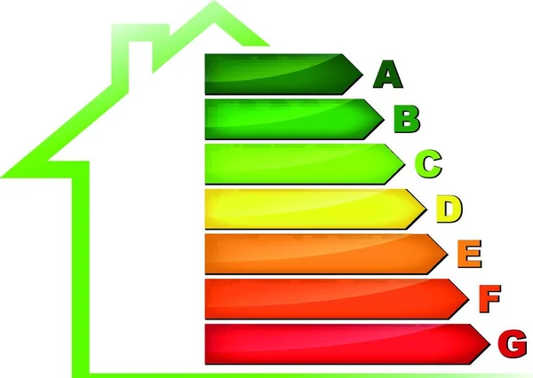 Vector Illustration Energy Efficiency Symbol White Background — Stock Vector