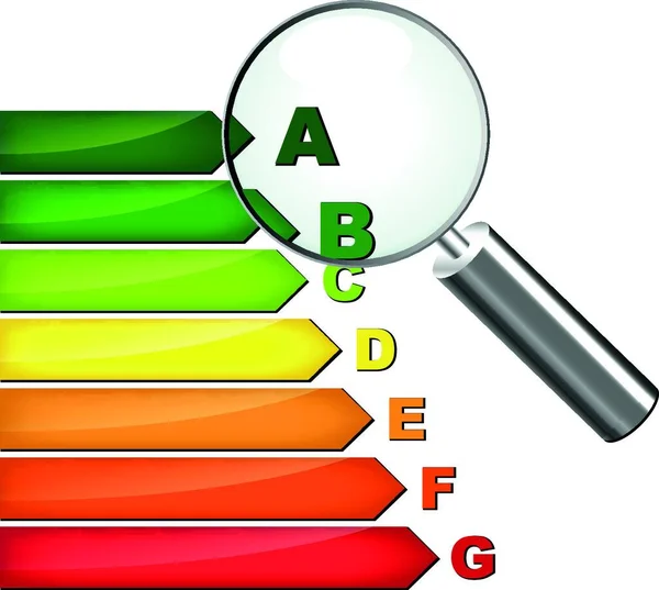 Ilustração Vetorial Conceito Eficiência Energética Casa — Vetor de Stock