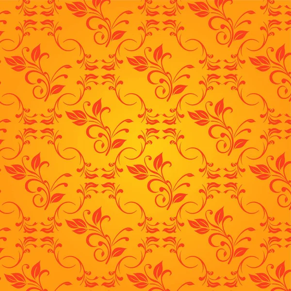 Narancssárga Barokk Koncepció Hátterének Vektorillusztrációja — Stock Vector