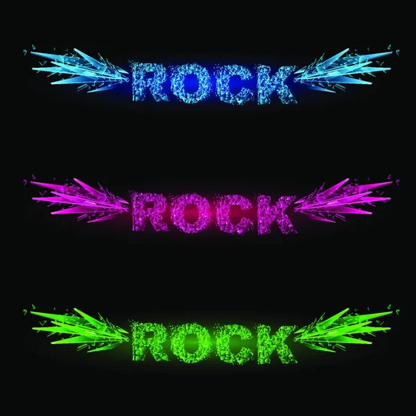 Rock Yıldızı Dalgaların Üzerinde Müziğin Kanatlarında Süzülür Mavi Gül Yeşil — Stok Vektör