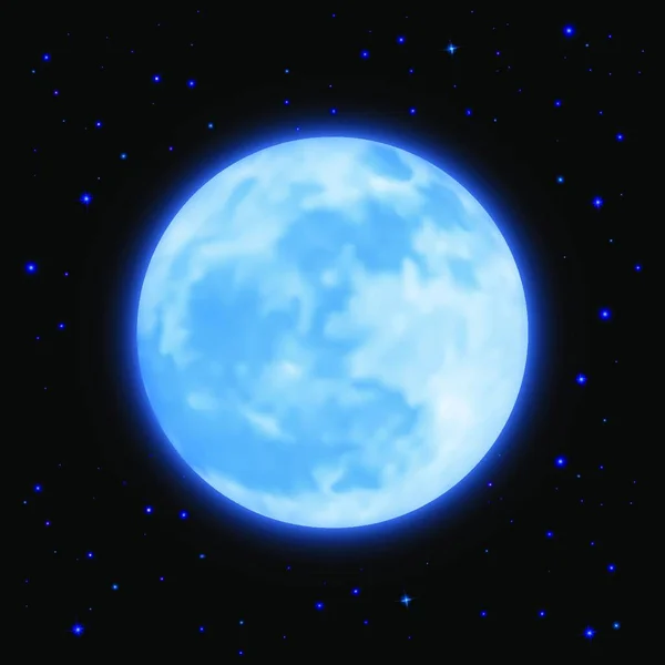 Planète Bleue Déplace Douceur Dans Espace — Image vectorielle