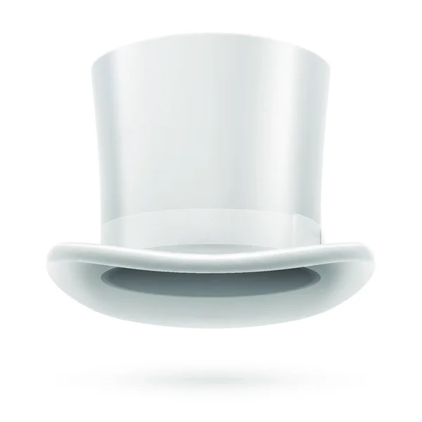 白色背景上的白色顶帽 — 图库矢量图片