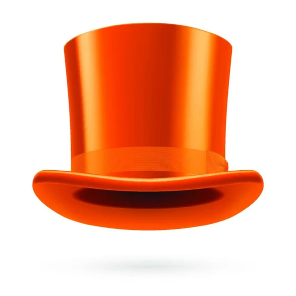 Sombrero Naranja Sobre Fondo Blanco — Vector de stock