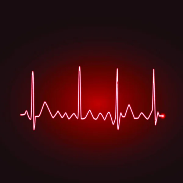 Illustrazione Onda Elettrocardiogramma — Vettoriale Stock