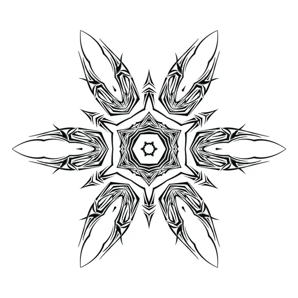 Croquis Tatouage Comme Shuriken Sur Fond Blanc — Image vectorielle