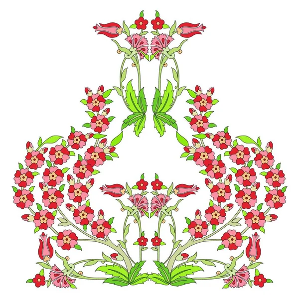 Versiones Las Artes Decorativas Otomanas Flores Abstractas — Archivo Imágenes Vectoriales