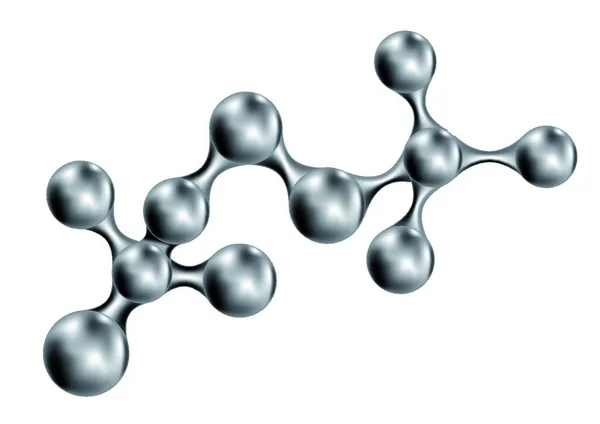 Молекулярна Модель Ізольована Білому Фоні Ізольована Білому — стоковий вектор