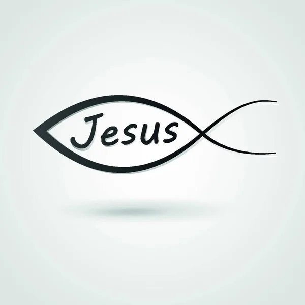 Векторна Ілюстрація Концепції Рибного Фону Ісуса — стоковий вектор
