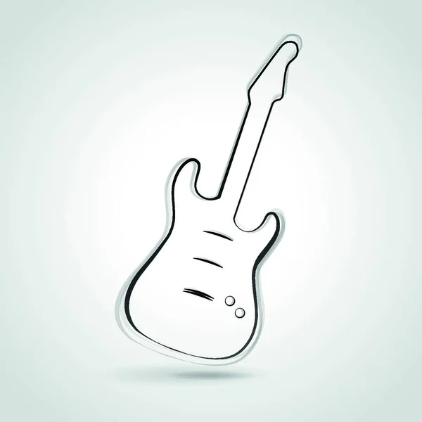Illustration Vectorielle Icône Abstraite Guitare — Image vectorielle