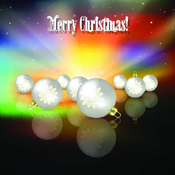 Fundo Celebração Abstrata Com Decorações Natal Branco Estrelas — Vetor de Stock