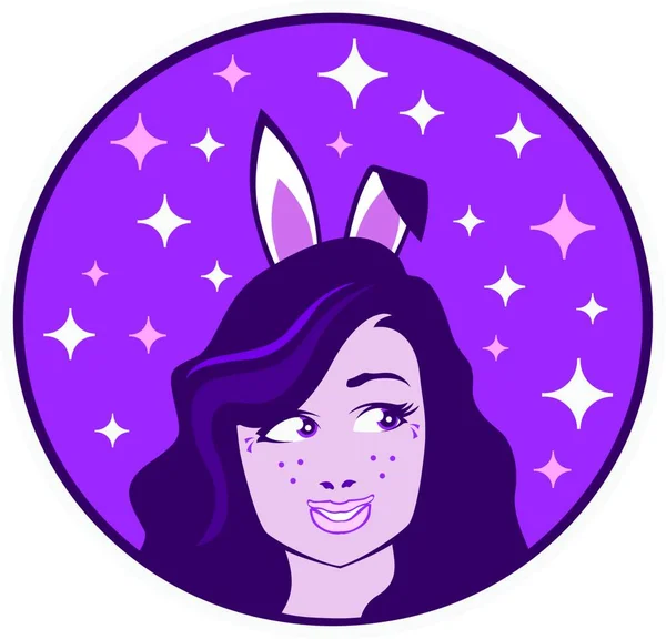 Ilustração Vetorial Bunny Girl — Vetor de Stock