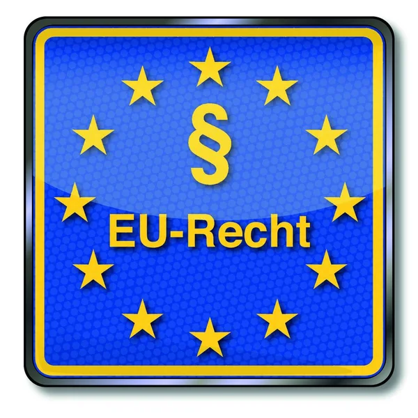 Signe Avec Loi Européenne — Image vectorielle