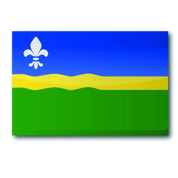 Bandeira Flevoland Ilustração Vetorial — Vetor de Stock