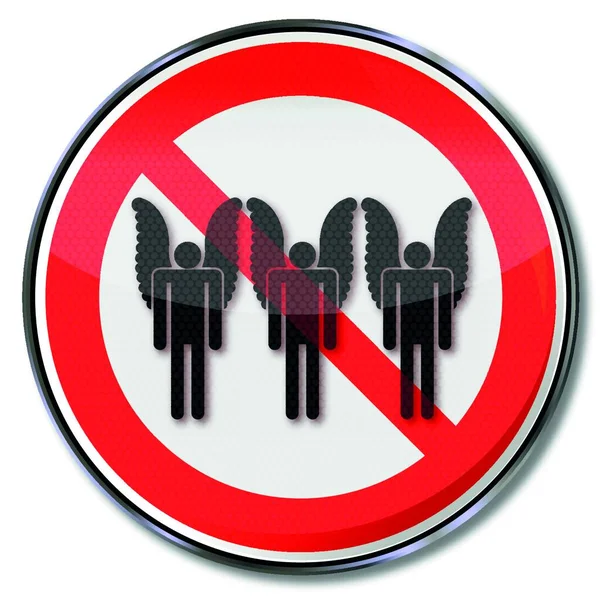 Zákaz Znamení Pro Anděly Smutek — Stockový vektor