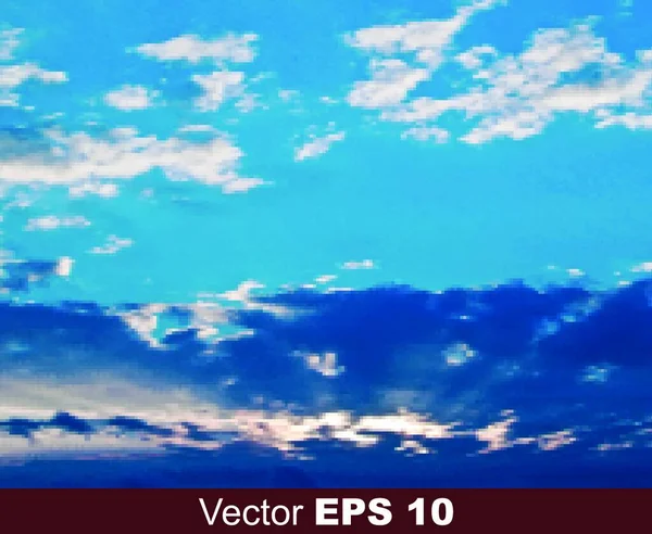 Abstraktní Příroda Vektor Pozadí Západem Slunce Modré Nebe — Stockový vektor