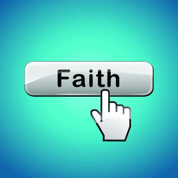 信仰のベクトル図ウェブボタンの概念 — ストックベクタ