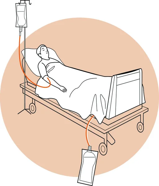Pacient Lehne Nosítka — Stockový vektor