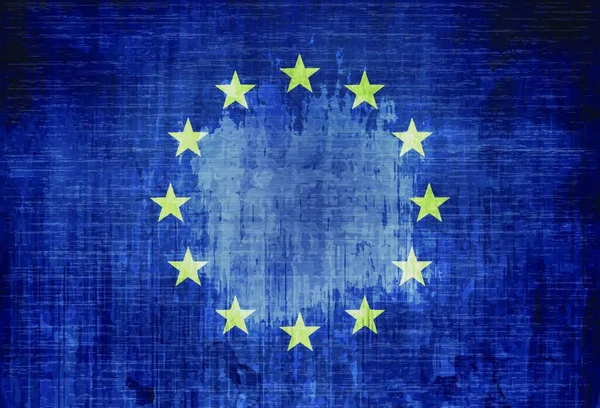 Európa Grunge Zászlója — Stock Vector
