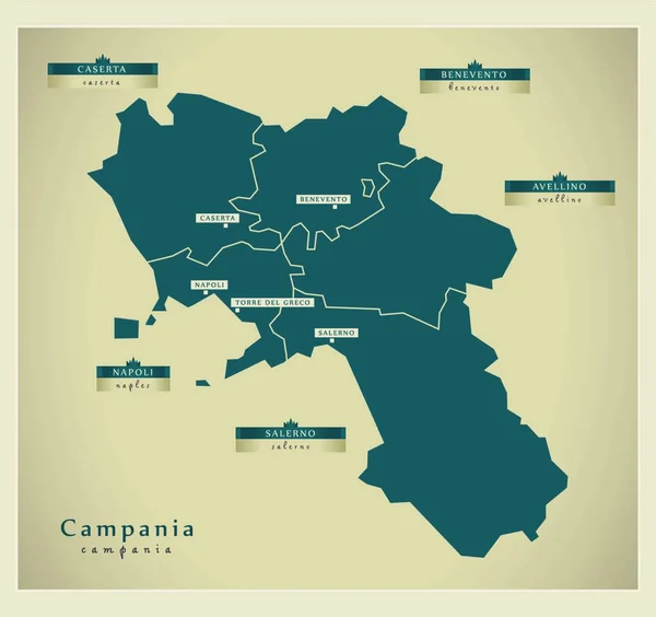 現代地図 カンボジア — ストックベクタ