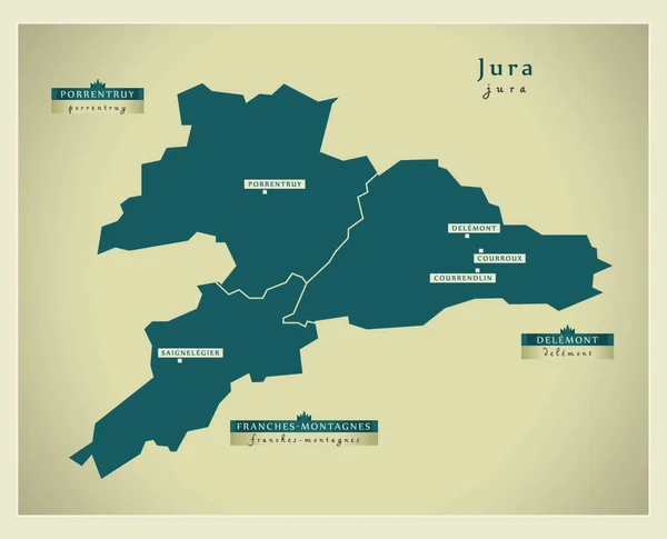 Σύγχρονος Χάρτης Jura — Διανυσματικό Αρχείο