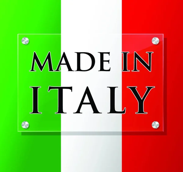 Vector Illustration Transparent Made Italy Sign — Stock Vector