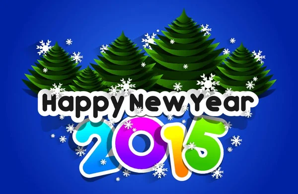 Szczęśliwego Nowego Roku Życzenia Wektor Karty Ilustracji — Wektor stockowy